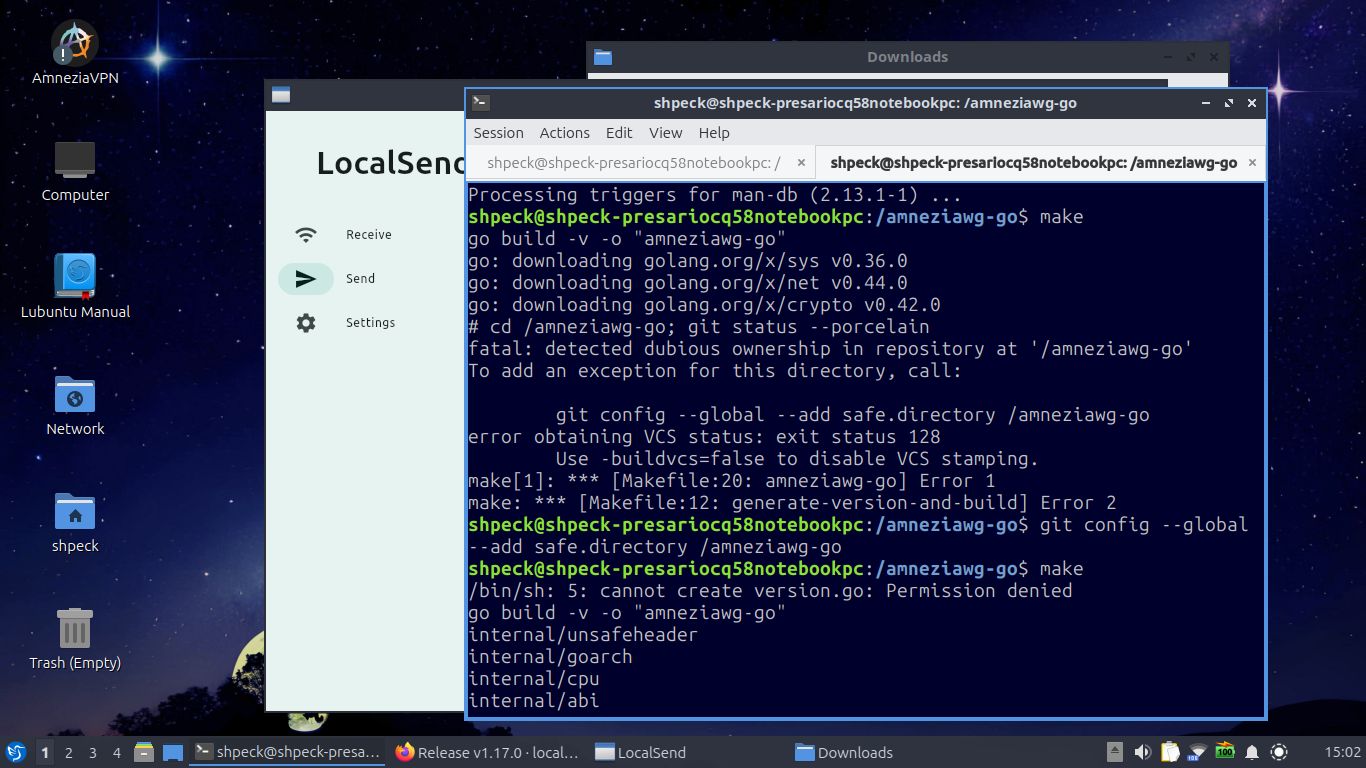 Compiling AmneziaWG to support the older CPU structure